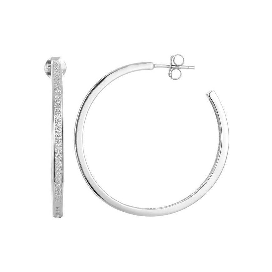 Beneto Round silver earrings AGUP1177