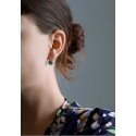 Beneto Silver earrings with green crystals AGUC1157 Beneto Silver earrings with green crystals AGUC1157