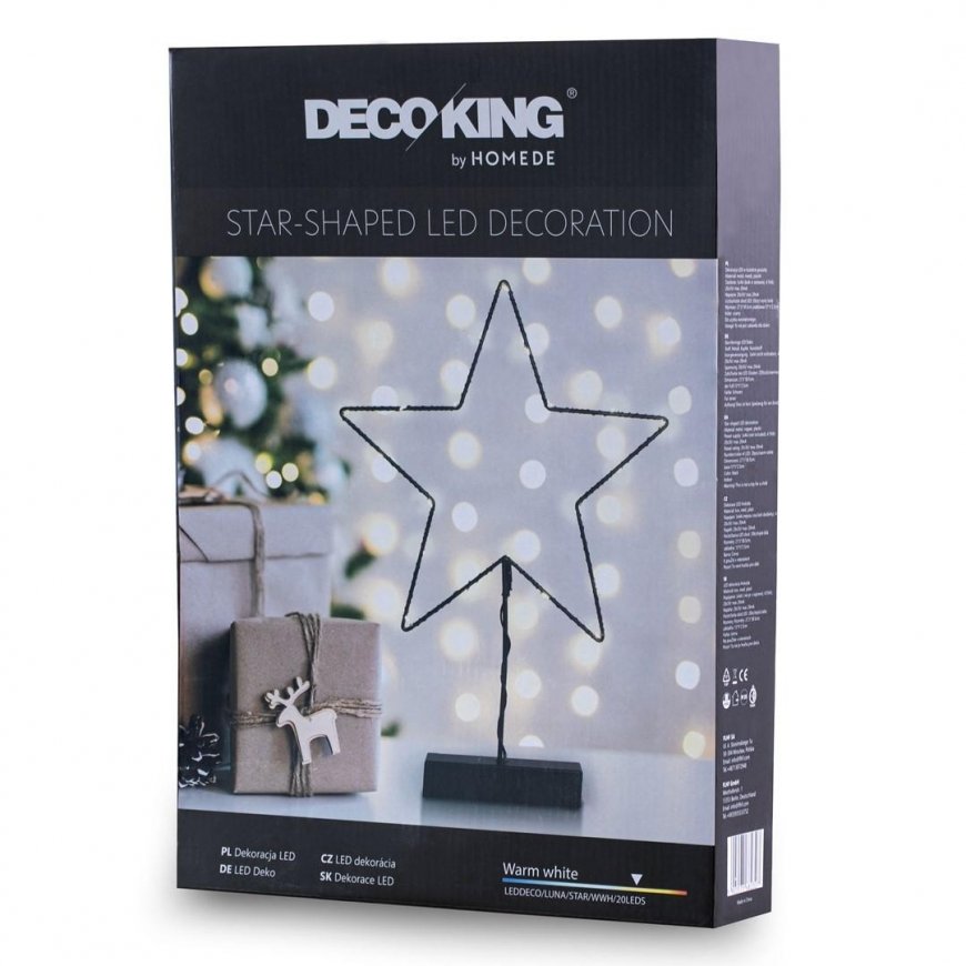 DecoKing LED decorative lamp LUNA STAR WWH 20LEDS – 5