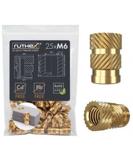 Ruthex M6 kierresisäke – Rx-M6x12,7 - 25 kpl