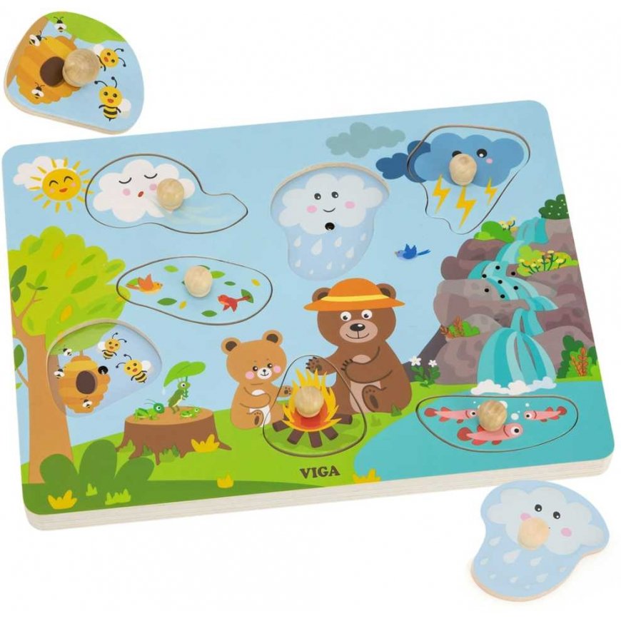 Viga Toys äänipalapeli "Löydä luonto"