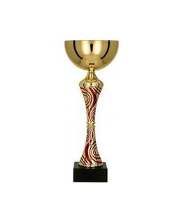 Detail Gold and red metal cup