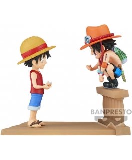 Banpresto One Piece Monkey D Luffy & Portgas D Ace World Collectable Log Stories figure 8cm