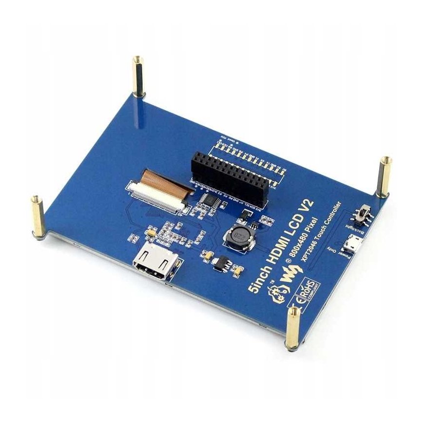 Waveshare Resistive Touch Screen for Raspberry Pi 3/2/B+ Microcomputer - LCD TFT 5" 800x480px HDMI + GPIO – 5