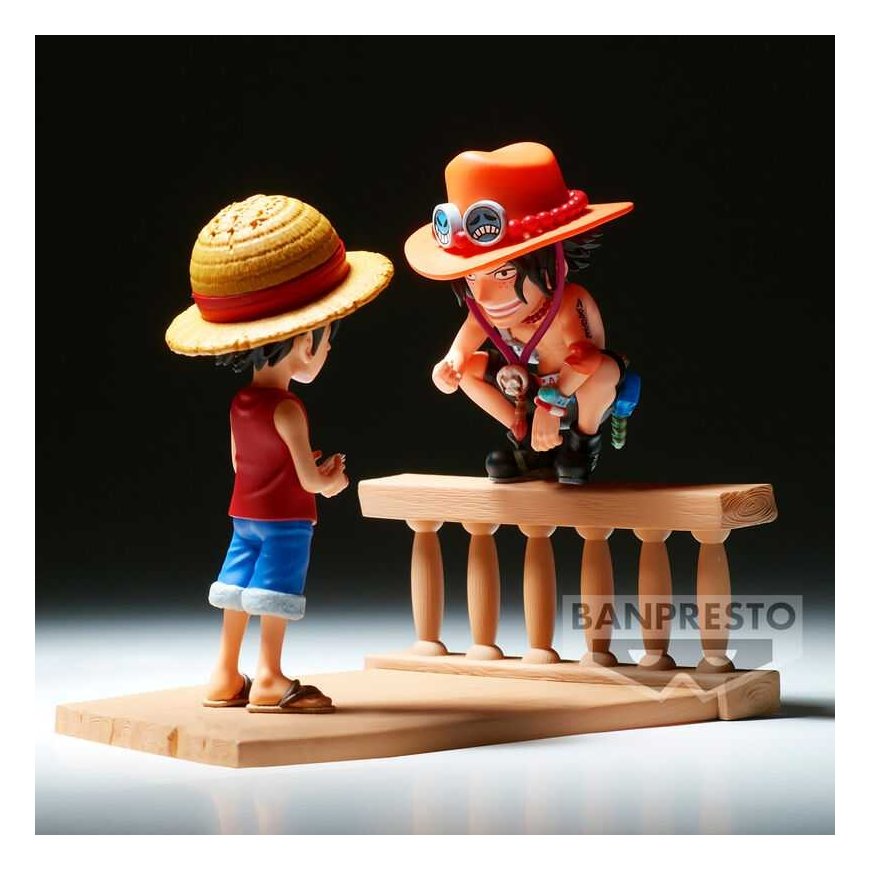 Banpresto One Piece Monkey D Luffy & Portgas D Ace World keräilyhirsitarinafiguuri 8cm – 5