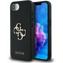 Guess PU Grained 4G Metal Logo Apple iPhone 16e phone case black