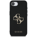 Guess PU Graained 4G Metal Logo Apple iPhone 16e puhelimen kuori musta Guess PU Graained 4G Metal Logo Apple iPhone 16e puhelimen kuori musta