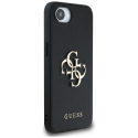 Guess PU Grained 4G Metal Logo Apple iPhone 16e phone case black