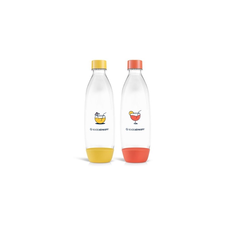 SodaStream FUSE bottle 2x 1 l, oranžinis/yellow
