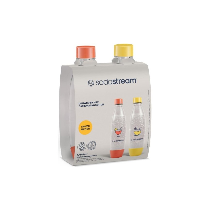 SodaStream FUSE bottle 2x 1 l, oranžinis/yellow – 2