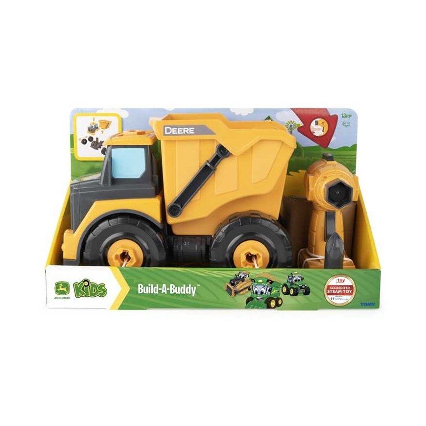 TOMY John Deere build a dump truck + drill 47508