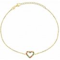Brilio Silver Charming Gold Plated Heart Bracelet BRC39YRBW Brilio Silver Charming Gold Plated Heart Bracelet BRC39YRBW