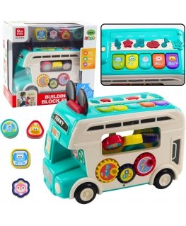 Lean Toys Interactive Educational Bus Sorter Lights Sounds Turquoise
