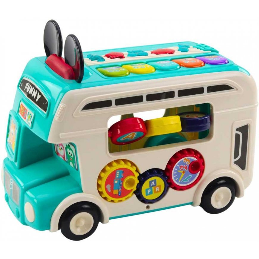 Lean Toys Interactive Educational Bus Sorter Lights Sounds Turquoise – 2