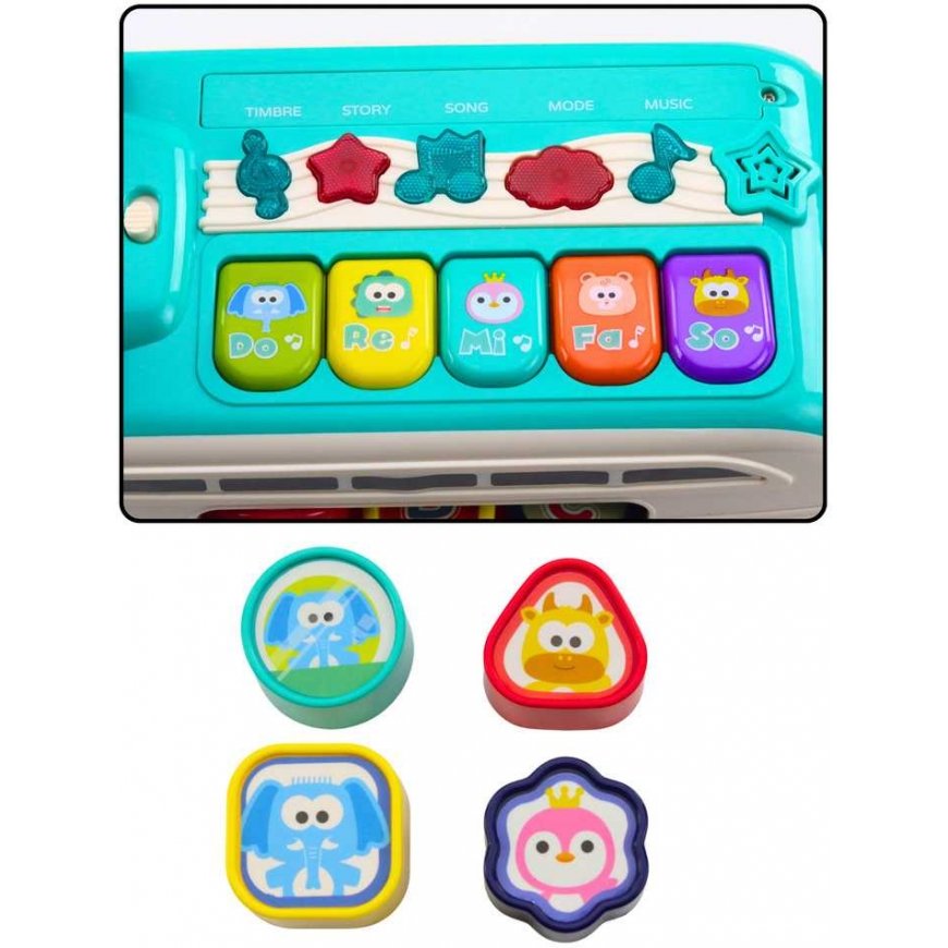 Lean Toys Interactive Educational Bus Sorter Lights Sounds Turquoise – 4