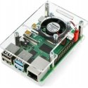 Gravlaser Raspberry Pi 4B/3B+/3B/2B dėklas, atidaromas, su ventiliatoriumi - skaidrus Gravlaser Raspberry Pi 4B/3B+/3B/2B dėklas, atidaromas, su ventiliatoriumi - skaidrus