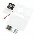 Gravlaser Raspberry Pi 4B/3B+/3B/2B dėklas, atidaromas, su ventiliatoriumi - skaidrus Gravlaser Raspberry Pi 4B/3B+/3B/2B dėklas, atidaromas, su ventiliatoriumi - skaidrus