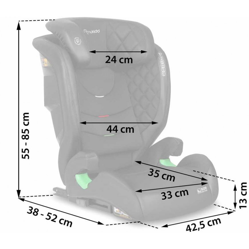 Turvaistuin Nukido Louis musta 15-36 kg ISOFIX – 5
