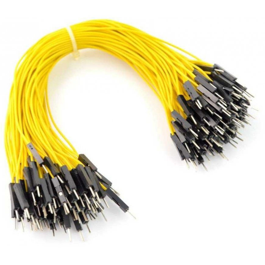 Oem Liitäntäjohdot pin-pin 20cm keltainen - 100 kpl