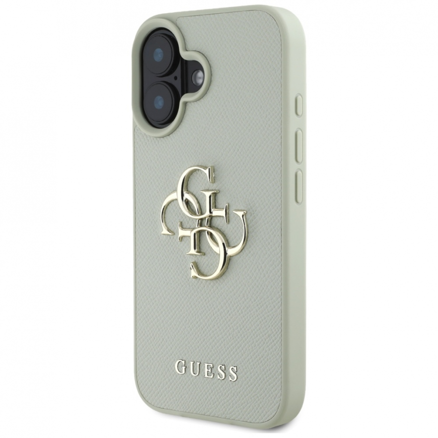Guess Grained Big 4G Logo Small Classic Logo Apple iPhone 16 case green – 3