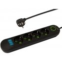 Blow PS-430 4 lizdų 3xUSB tinklo ilgintuvas 3m juodas 2x1mm Blow PS-430 4 lizdų 3xUSB tinklo ilgintuvas 3m juodas 2x1mm