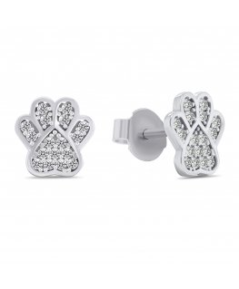 Brilio Silver Brilio Silver Playful hopea Paws EA507W korvakorut