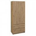 Topeshop SZAFA MALWA ART шкаф/гардероб для спальни 5 полка(и) 2 дверь(и) Дуб Topeshop SZAFA MALWA ART шкаф/гардероб для спальни 5 полка(и) 2 дверь(и) Дуб
