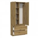 Topeshop SZAFA MALWA ART bedroom wardrobe/closet 5 shelves 2 door(s) Oak Topeshop SZAFA MALWA ART bedroom wardrobe/closet 5 shelves 2 door(s) Oak
