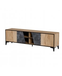 Cama 4D RTV cabinet OVO 180x38xH53 oak/concrete