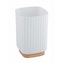 WENKO Rotello White, Wood Freestanding toothbrush holder WENKO Rotello White, Wood Freestanding toothbrush holder