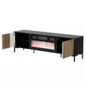 Cama RTV Cabinet MERCI 180 x 40 x 53.5 cm black/oak artisan + fireplace Cama RTV Cabinet MERCI 180 x 40 x 53.5 cm black/oak artisan + fireplace