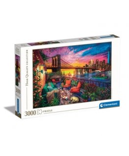 Clementoni Manhattan balcony sunset Puzle 3000 pcs Pilsēta