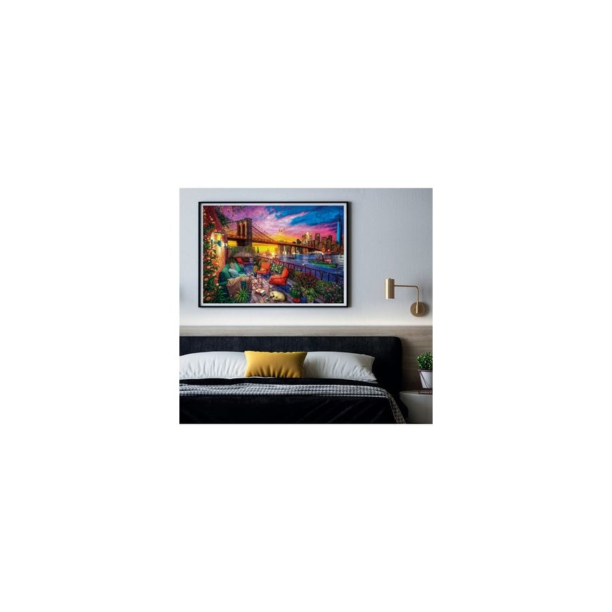 Clementoni Manhattan balcony sunset Dėlionė 3000 vnt Miestas – 3