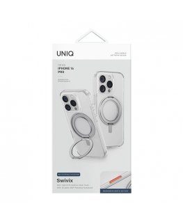 Case UNIQ Swivix for iPhone 16 Pro 360 Rotating Kickstand transp