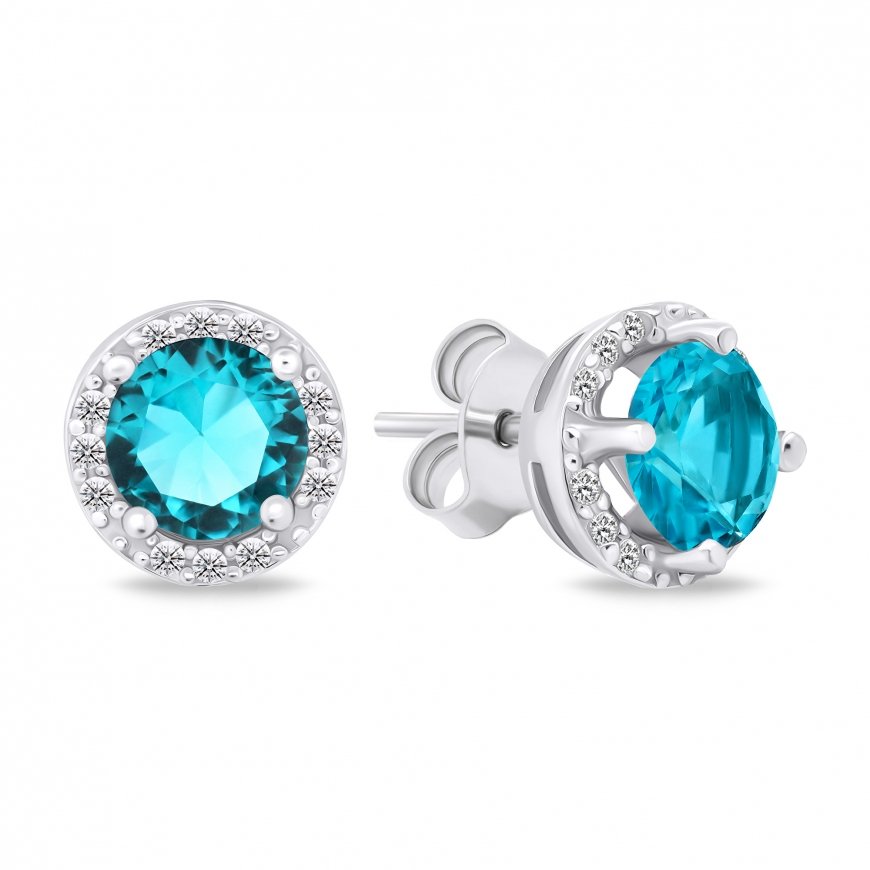Brilio Silver Brilio Silver Sparkling silver earrings with zircons EA601WLB