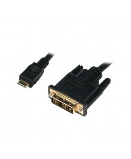LogiLink Mini-HDMI - DVI-D M/M 1m Черный