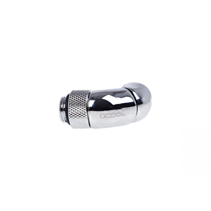 Alphacool Eiszapfen angled adaptor double-45° rotatable G1/4 outer thread to G1/4 inner thread - chr – 2