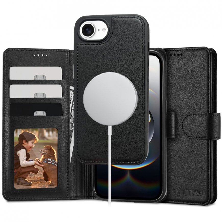 TECH-PROTECT WALLET MAGSAFE IPHONE 16E MATTE BLACK – 2