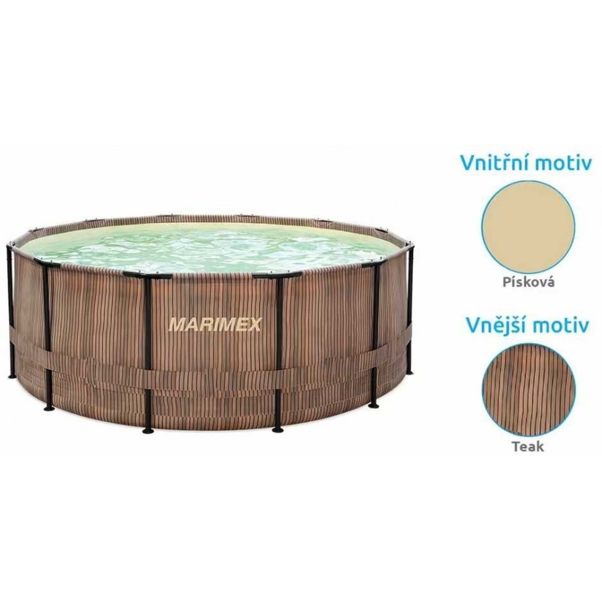 Marimex Swimming pool Florida 3,66x0,99 m with skimmer - motif TEAK – 3