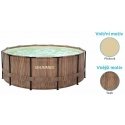 Marimex Swimming pool Florida 3,66x0,99 m with skimmer - motif TEAK