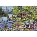 luca S Ristipistosarja Cabin By The Lake 51x34 cm SB2410 luca S Ristipistosarja Cabin By The Lake 51x34 cm SB2410