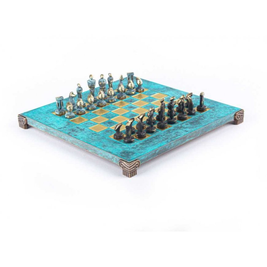 Manopoulos Cycladic Art Solid Brass Chess