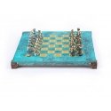 Manopoulos Cycladic Art Solid Brass Chess Set 28x28cm With Chess Pieces Manopoulos Cycladic Art Solid Brass Chess Set 28x28cm With Chess Pieces