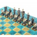 Manopoulos Cycladic Art Solid Brass Chess Set 28x28cm With Chess Pieces Manopoulos Cycladic Art Solid Brass Chess Set 28x28cm With Chess Pieces