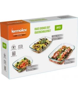 Vivalto Tempered glass baking dishes, 3 pcs.