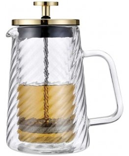 ZAPARZACZ DO KAWY HERBATY SZKLANY 350ML FRENCH PRESS KLAUSBERG KB-7765 Auksinė