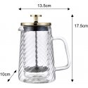 ZAPARZACZ DO KAWY HERBATY SZKLANY 350ML FRENCH PRESS KLAUSBERG KB-7765 Auksinė ZAPARZACZ DO KAWY HERBATY SZKLANY 350ML FRENCH PRESS KLAUSBERG KB-7765 Auksinė