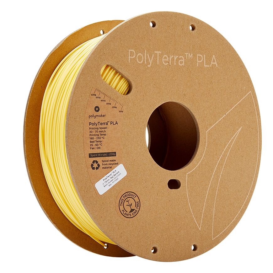 Polymaker PolyTerra PLA - 1kg - 1.75mm - Banana