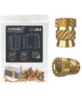 Ruthex M4 threaded insert – Rx-M4x8.1 - 50 pcs