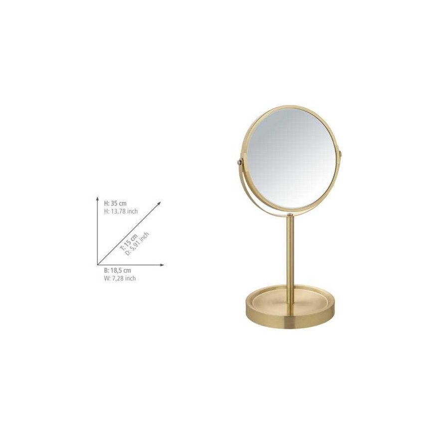 Wenko ALATA cosmetic mirror with magnification, Ø 17 cm